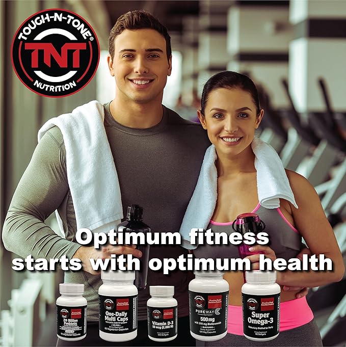 TOUGH-N-TONE Super Omega-3 High Potency Omega-3 Fish Oil with 300mg of EPA and 200mg of DHA