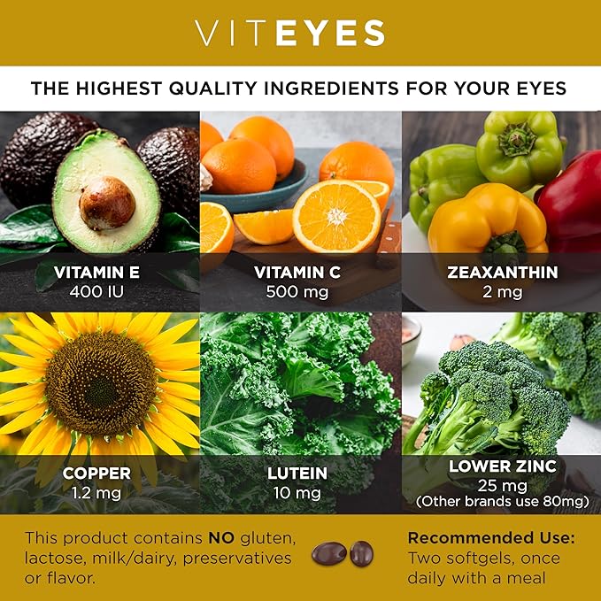 VITEYES® AREDS 2 Softgels 120 Count - Single Daily Dose Eye Vitamin