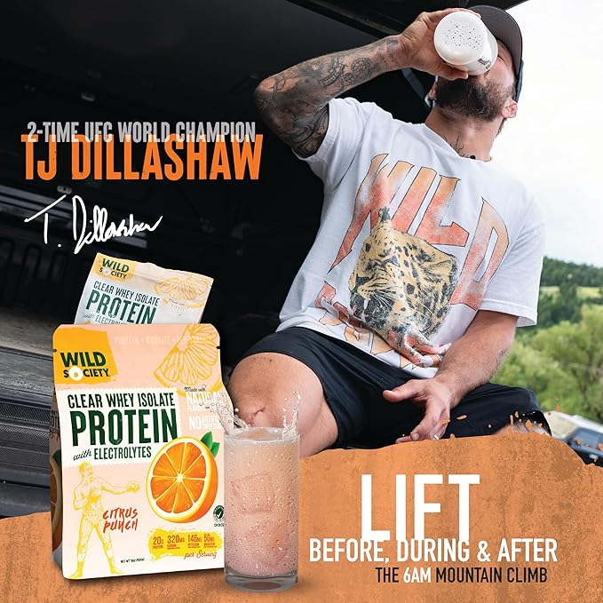 WILD SOCIETY Clear Isolate + Whey Concentrate Super Combo - Citrus Punch Clear Whey + Vanilla Bean Whey Concentrate