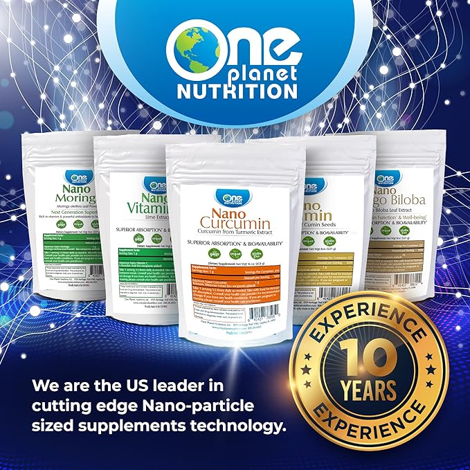 One Planet Nutrition Nano Boswellia Powder 16 oz (454 Servings) High Potency Boswellia serrata Resin Supports Cognitive Function for Brain Health Non-GMO Vegan Gluten-Free