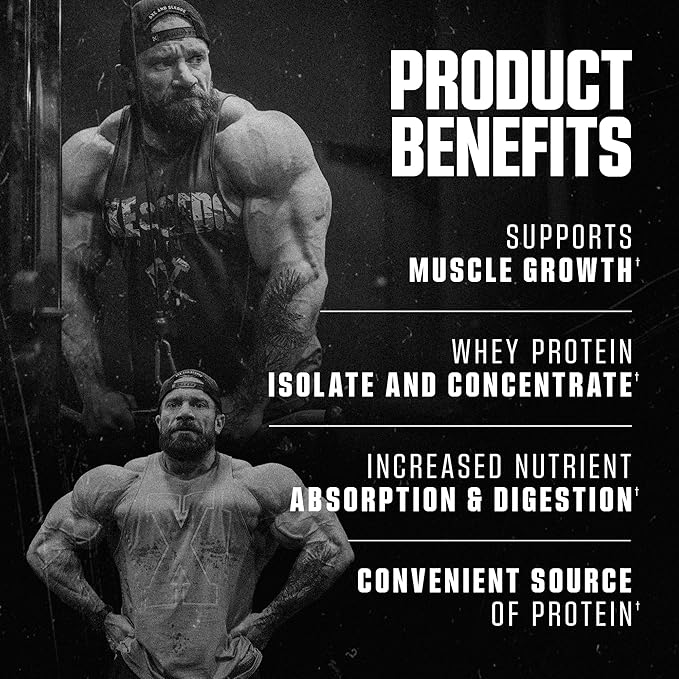 Axe &amp Sledge WHEY More Premium Protein Blend | 24g Protein Whey Concentrate &amp Isolate | Prebiotic Fiber for Enhanced Absorption | Banana Split Sundae