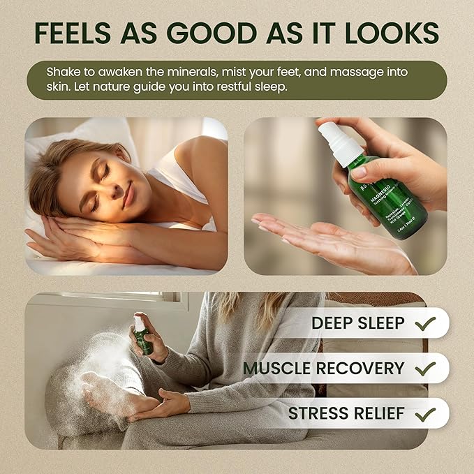 ESTELÍ – MAGNESIO Mineral Night Mist – Pure Zechstein Sea Magnesium Blend with Lavender Frankincense &amp Copaiba – Fast-Absorbing Aromatic Body Mist – Vegan &amp Clean Nighttime Ritual