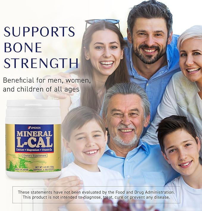 Mineral L-Cal Calcium with Vitamin D3 4 Month Supply Water Soluble Ball Format with Magnesium &amp Minerals Fast Absorbing Calcium Magnesium D3 Supplement 1300 Balls per Bottle 130g Each Pack