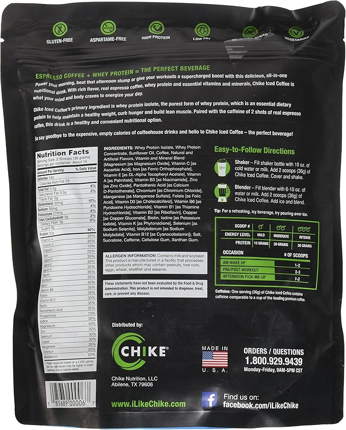 Chike Nutrition High Protein Coffee 1.1lb (Pack of 3)