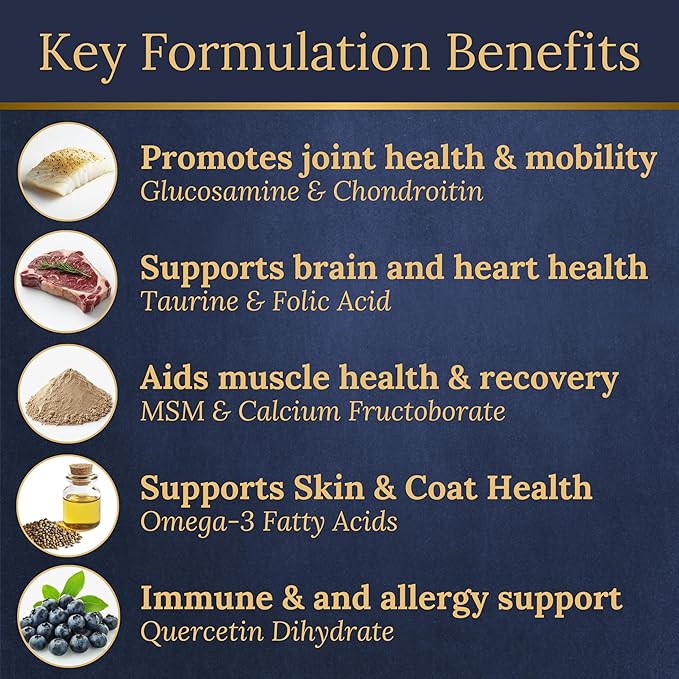 Multivitamins Balanced Nutrition for Your Rottweiler 90 Count Made in The USA with Real Bacon