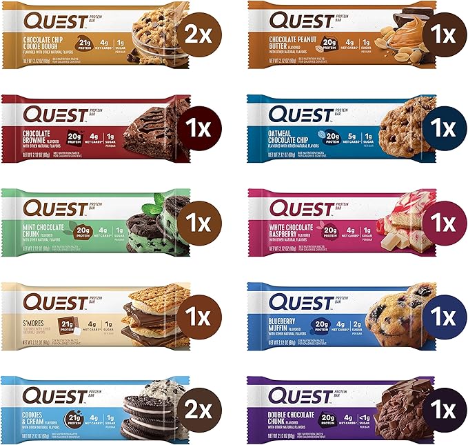 Quest Nutrition Protein Bars &amp Frosted Cookies Variety Pack High Protein Gluten Free 12 Protein Bars &amp 16 Cookies