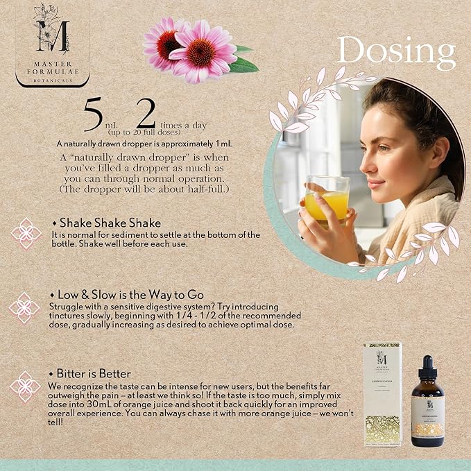 Master Formulae Botanicals Ashwagandha | Adaptogenic Herbal Extract | 100mL Tincture