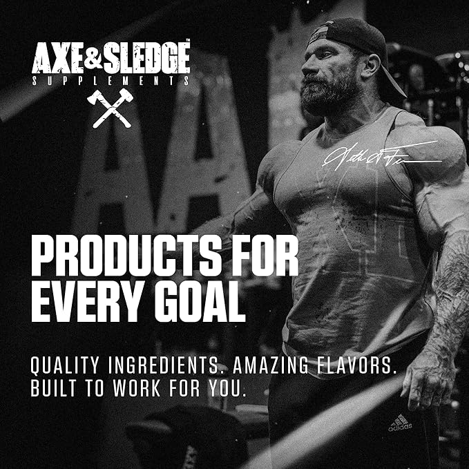 Axe &amp Sledge WHEY More Premium Protein Blend | 24g Protein Whey Concentrate &amp Isolate | Prebiotic Fiber for Enhanced Absorption | Banana Split Sundae