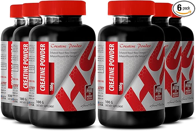 Creatine Tablets - CREATINE Powder 100G - Help Build Lean Mass (6 Bottles)