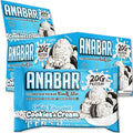 Anabar Protein Bar The Protein-Packed Candy Bar Amazing Tasting Protein Bar High Protein 20g of Protein (12 Bars Cookies &amp Creme)