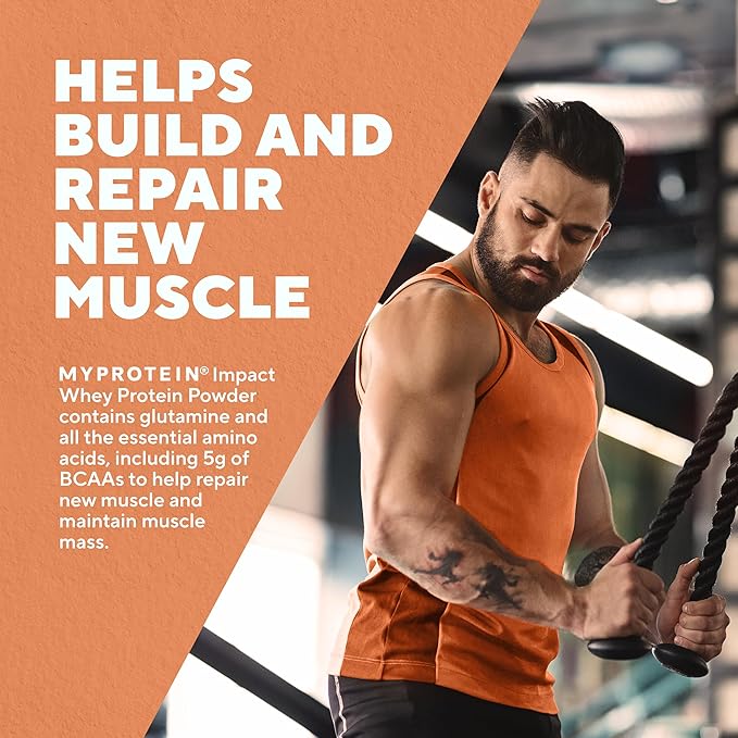 Myprotein Impact Whey Protein Powder 2.2 Lbs (31 Servings) Salted Caramel 22g Protein &amp 5g BCAA Per Serving Protein Shake for Superior Performance Muscle Strength &amp Recovery Gluten Free