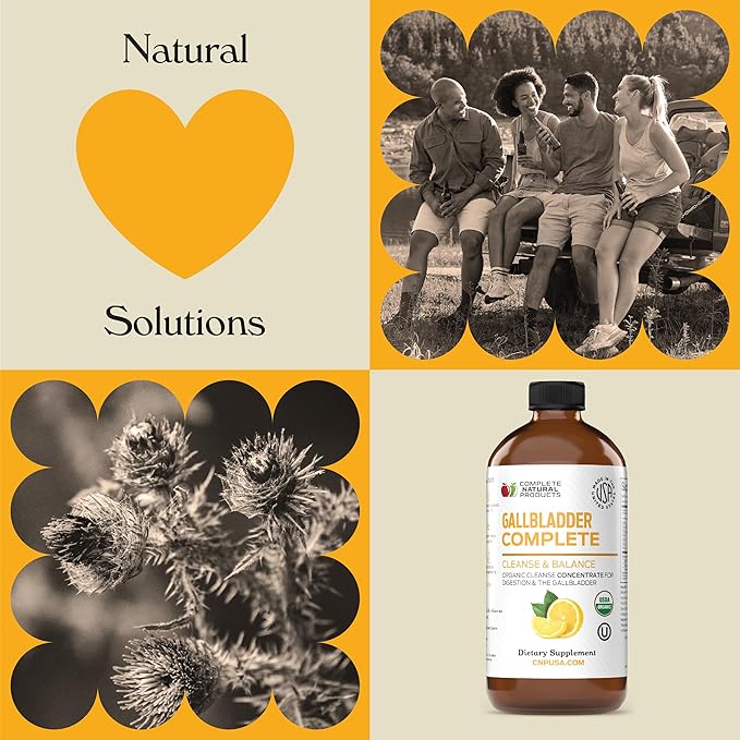 Complete Natural Gallbladder Complete - Liquid Supplement for Gallbladder Support Liver Cleanse and Digestive Health with Apple Cider Vinegar Turmeric Beet Digestive Enzymes Milk Thistle - 12oz
