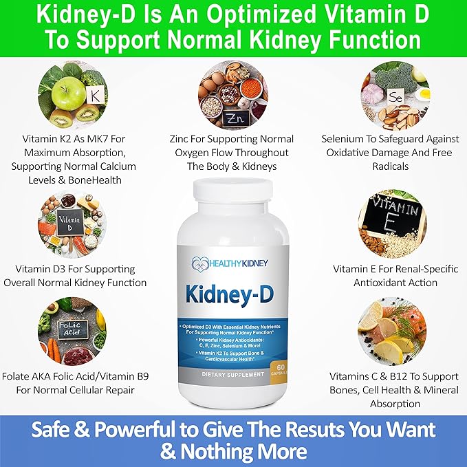 Kidney Restore Kidney Cleanse and Kidney Health Supplement + Kidney-D Supplement