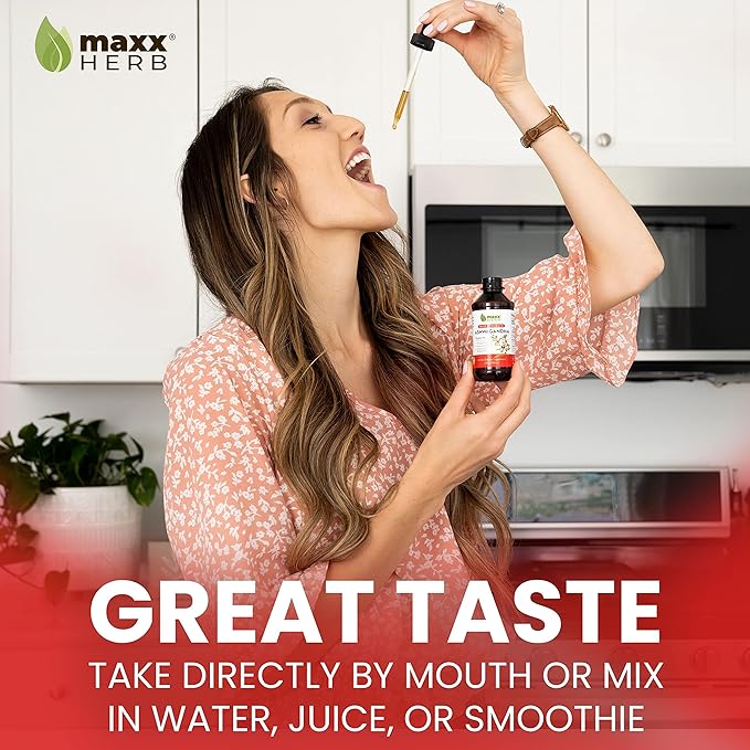 Maxx Herb Ashwagandha Extract – Max Strength Liquid Tincture Absorbs Better Than Capsules or Powder - for Stamina Memory and Immune Support – 4 Bottles 4 Oz Each (240 Servings)
