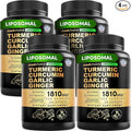 Liposomal Turmeric - High-Absorption Curcumin Supplements Non-GMO Blend for Digestive Comfort &amp Daily Support - Organic Turmeric Supplement with Black Pepper (120ct Pack of 4)
