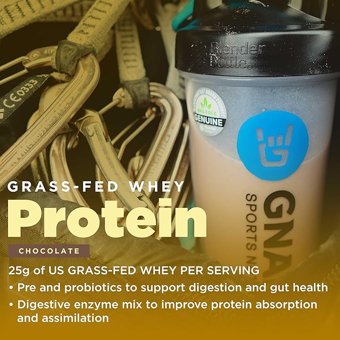 Gnarly Nutrition Gnarly Whey Grass-Fed Protein Supplement Chocolate (32.0oz) Preworkout Mango (14.82oz)
