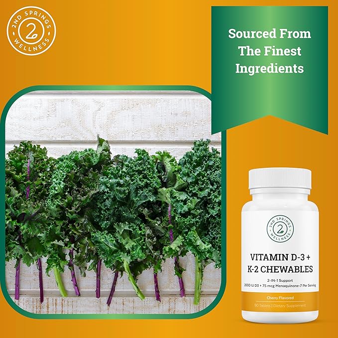 Women's Daily 7 Essentials Vitamin D3 + K2 Chewables &amp Sleep Well Bundle