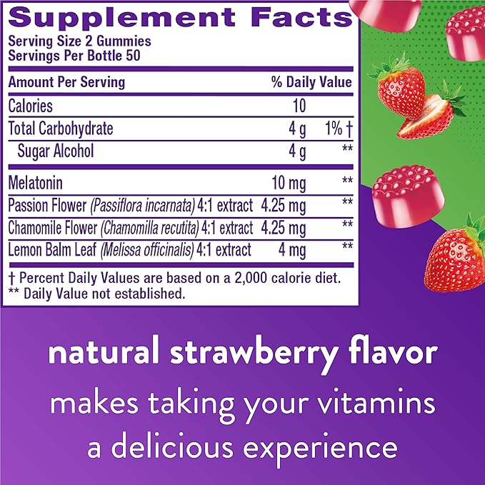 Vitafusion Max Strength Melatonin Gummy Supplements &amp Extra Strength Melatonin Gummy Vitamins 5mg 120 ct Gummies