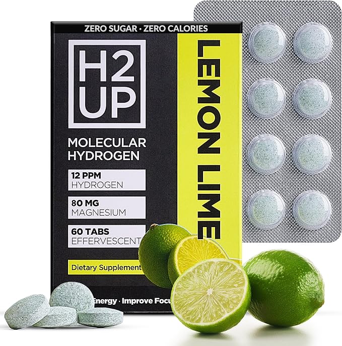 Sugar-Free Molecular Hydrogen Tablets – 60 Count – 12 PPM Hydrogen with Magnesium – Dissolvable Tablets for Clean Hydrogen-Infused Water