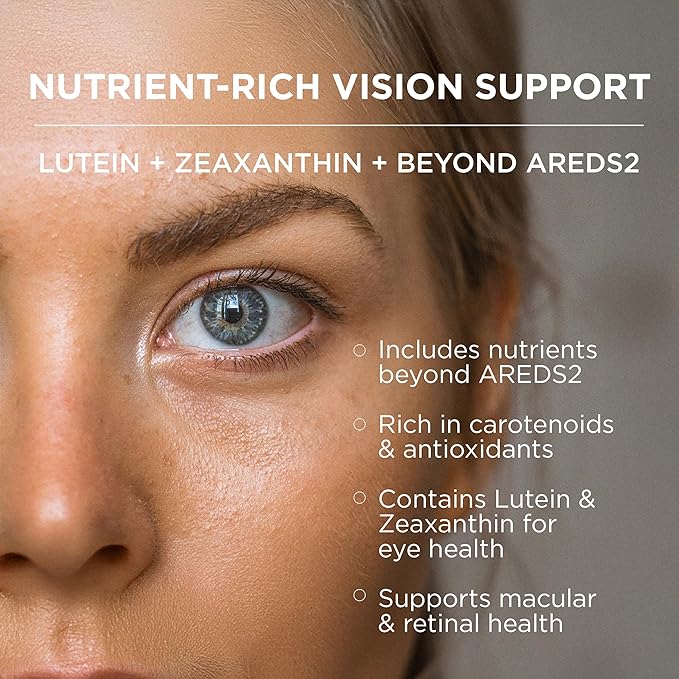 EyeScience Macular Health Formula Advanced Ocular Vitamin - Containing Lutein Zeaxanthin Billberry &amp Vitamins C D E &amp B6 (30 Day Supply) - 60 Capsules
