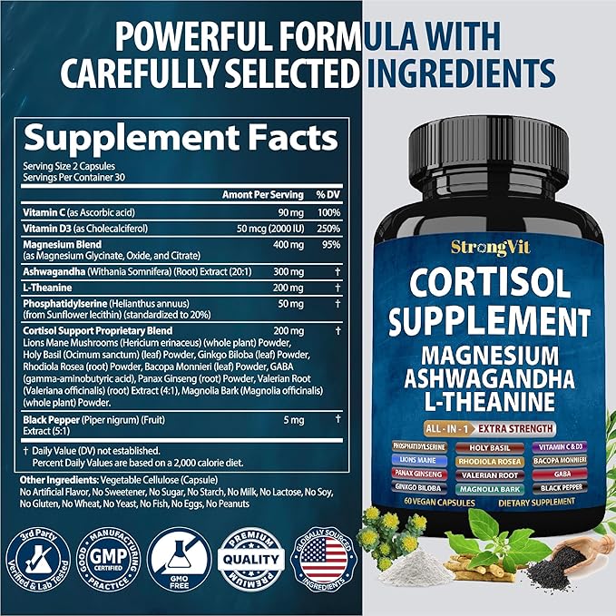 Cortisol &amp Immune Support Bundle (120 Capsules)