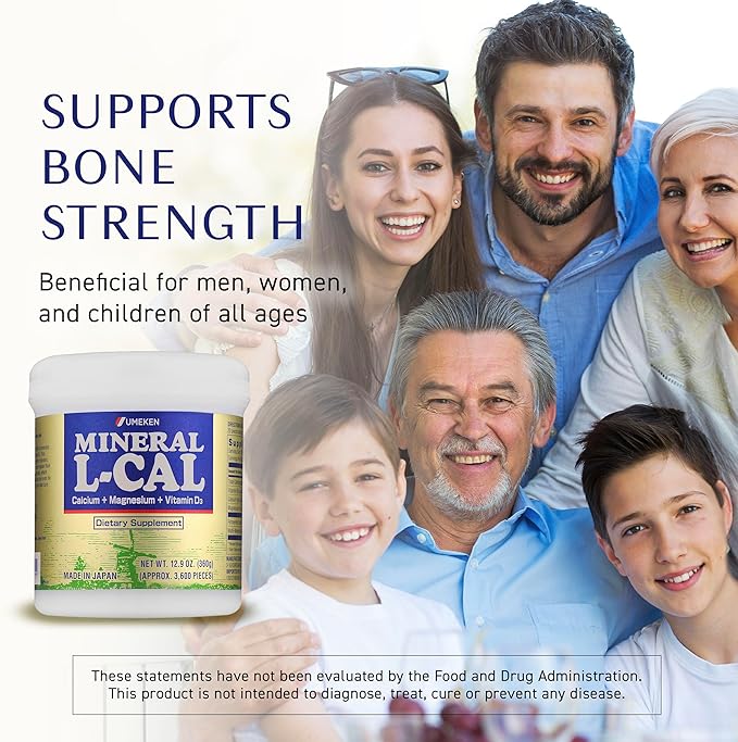 Mineral L-Cal Calcium with Vitamin D3 12 Month Supply Water Soluble Ball Format with Magnesium &amp Minerals Fast Absorbing Calcium Magnesium D3 Supplement 3600 Balls per Bottle 360g Pack of 2