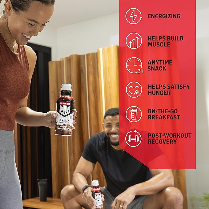 Muscle Milk Genuine Protein Shake Strawberries 'N Crème 25g Protein 11 Fl Oz 12 Pack