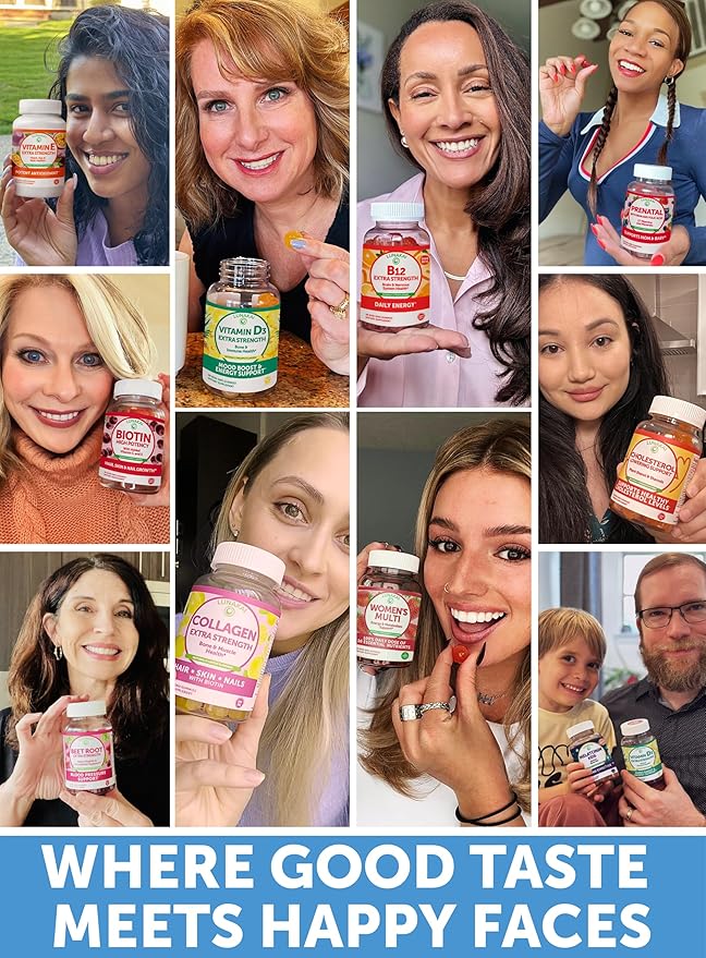 Lunakai USA Made Vitamin B12 for Adults 50+ &amp Magnesium Glycinate Gummies Bundle Supports Energy Mood Relaxation &amp Stress Relief Non-GMO Vegan 60ct Each