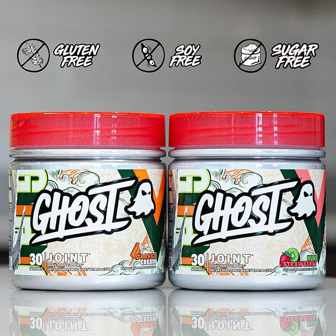 GHOST Joint Supplement Orange Cream (30 Servings) - Daily Joint Maintenance Supplement for Men &amp Women - Glucosamine HCL Chondroitin Sulfate &amp Curcumin - Cartilage Bones &amp Joint Support