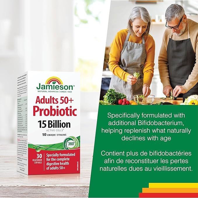 Jamieson Adult 50+ Probiotic Complex 15 Billion 30 vegi caps
