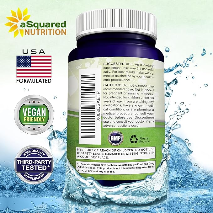 aSquared Nutrition Nicotinamide with Resveratrol - 120 Veggie Capsules - Vitamin B3 500mg (Niacinamide Flush Free) - Supplement Pills to Support NAD Skin Cell Health &amp Energy (Pack of 2)