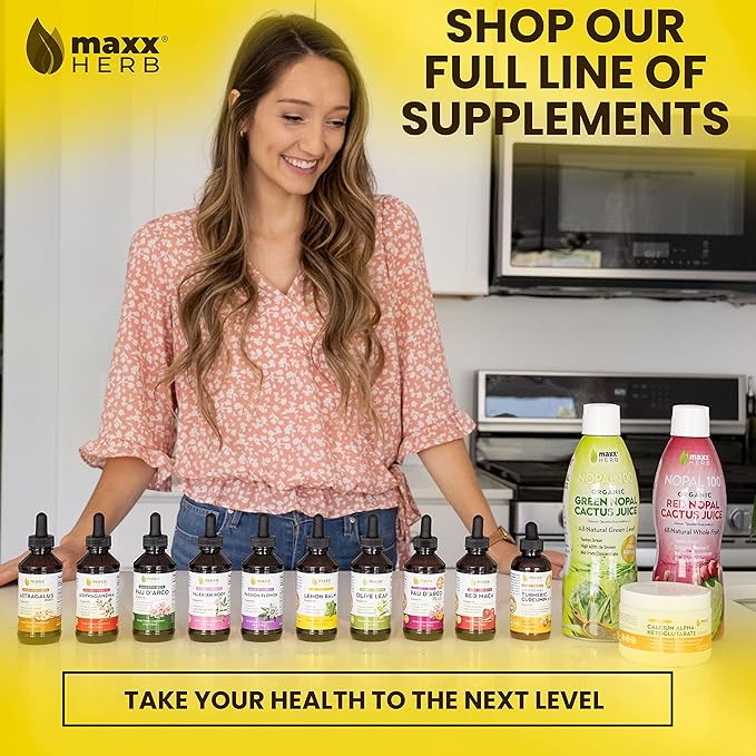 Maxx Herb Lemon Balm Extract - Max Strength Lemon Balm Tincture Absorbs Better Than Lemon Balm Capsule for Nervous System Support and Stress Relief - 4 Bottles 4 Oz Each (240 Servings)
