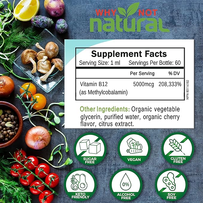 Why Not Natural B Complex and B12 Liquid Drops for Energy